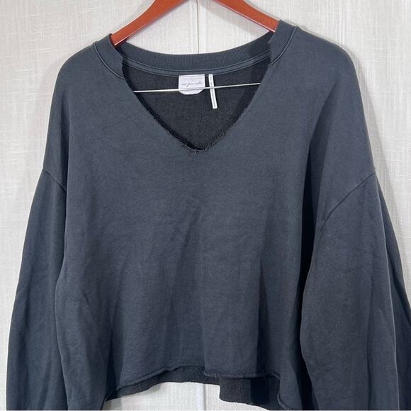 Urban Outfitters Out From Under Grey Pullover Notch Neck Sweatshirt Size S - Picture 5 of 14